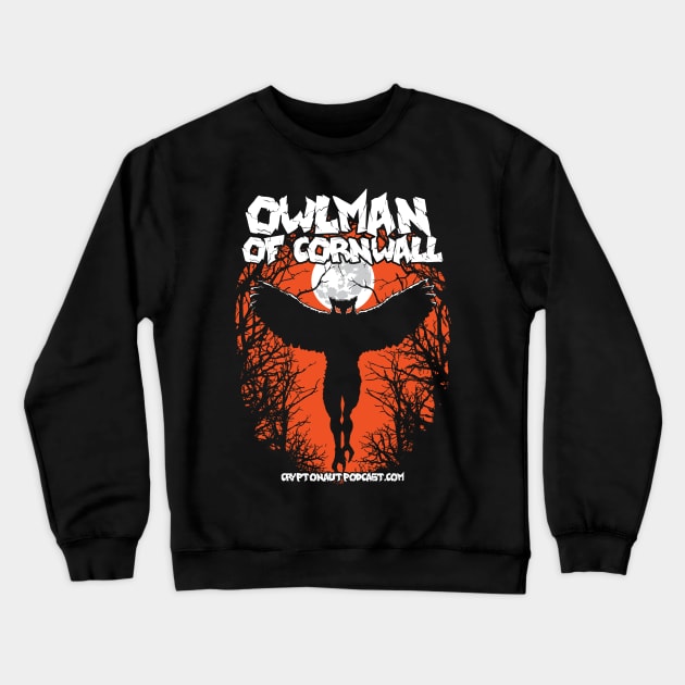 Owlman of Cornwall Crewneck Sweatshirt by The Cryptonaut Podcast 